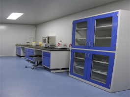 實驗室微生物室、pvc地面、全鋼器皿柜、純手工凈化板制作、全鋼邊臺、水盆水嘴、傳遞窗